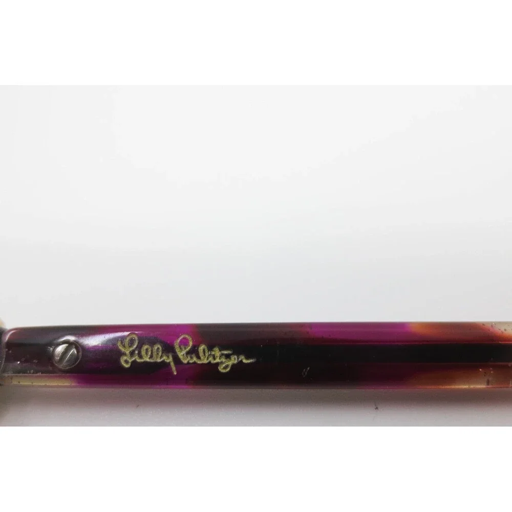 Lilly Pulitzer Morada Black Purple Tortoise Cat Eye Eyeglasses Frames 48-16-138